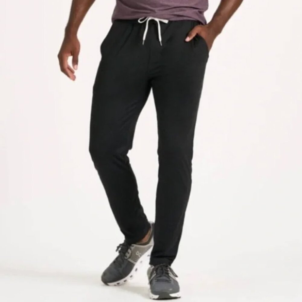 VUORI Ponto Performance Tapered Leg DreamKnit Pants V418 in Black S